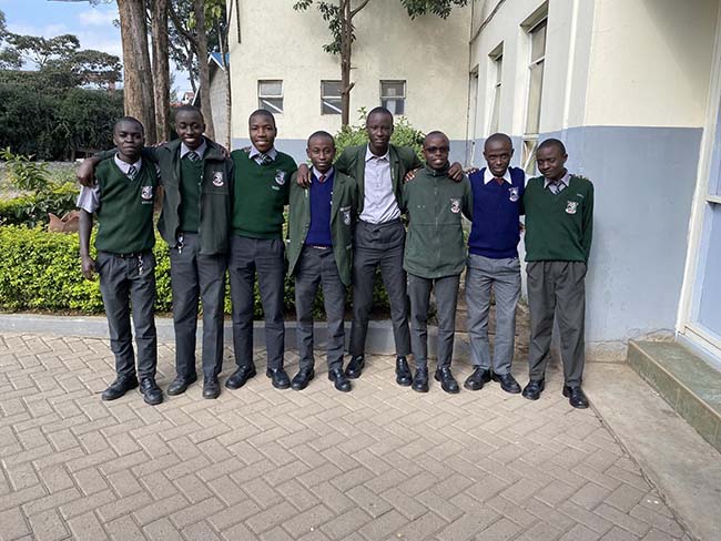 students at Upper Hill Boys Secondary School