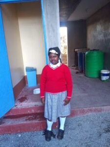 tania in the st. catherines new bathroom area