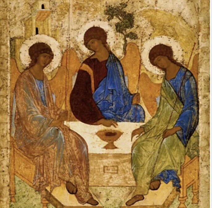 russian orthodox altar icon of the trinity